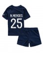 Paris Saint-Germain Nuno Mendes #25 Heimtrikotsatz für Kinder 2022-23 Kurzarm (+ Kurze Hosen)